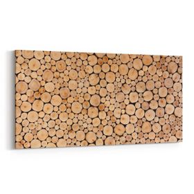 Olla 12022YD Ahşap Desen Görseli Yatay Dar 60x30 cm Kanvas Tablo