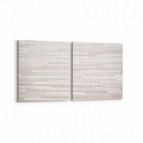 Olla 12031K2Y Ahşap Desen Görseli Kare 2 Parça Yatay 65x30 cm Kanvas Tablo