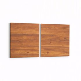 Olla 12036K2Y Ahşap Desen Görseli Kare 2 Parça Yatay 65x30 cm Kanvas Tablo