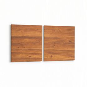Olla 12036K2Y Ahşap Desen Görseli Kare 2 Parça Yatay 65x30 cm Kanvas Tablo