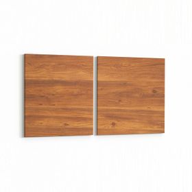 Olla 12036K2Y Ahşap Desen Görseli Kare 2 Parça Yatay 65x30 cm Kanvas Tablo