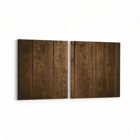 Olla 12037K2Y Ahşap Desen Görseli Kare 2 Parça Yatay 65x30 cm Kanvas Tablo