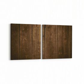 Olla 12037K2Y Ahşap Desen Görseli Kare 2 Parça Yatay 65x30 cm Kanvas Tablo