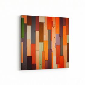 Olla 12047K Ahşap Desen Görseli Kare 25x25 cm Kanvas Tablo