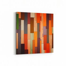 Olla 12047K Ahşap Desen Görseli Kare 25x25 cm Kanvas Tablo