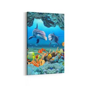 Olla 12082D Akvaryum Balık Görseli Dikey 20x30 cm Kanvas Tablo