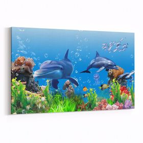 Olla 12102Y Akvaryum Balık Görseli Yatay 30x20 cm Kanvas Tablo