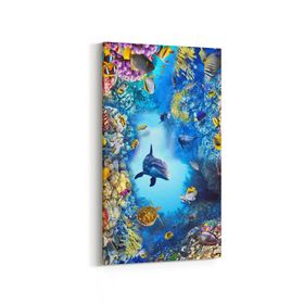 Olla 12105DD Akvaryum Balık Görseli Dikey Dar 30x60 cm Kanvas Tablo