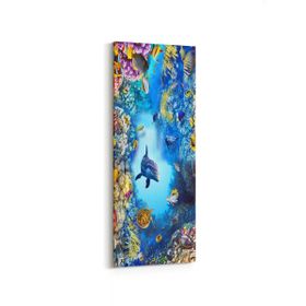 Olla 12105DI Akvaryum Balık Görseli Dikey İnce 30x90 cm Kanvas Tablo