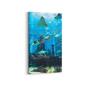 Olla 12108DD Akvaryum Balık Görseli Dikey Dar 30x60 cm Kanvas Tablo