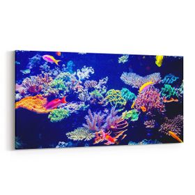 Olla 12119YD Akvaryum Balık Görseli Yatay Dar 60x30 cm Kanvas Tablo