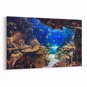 Olla 12140Y Akvaryum Balık Görseli Yatay 30x20 cm Kanvas Tablo