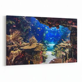 Olla 12140Y Akvaryum Balık Görseli Yatay 30x20 cm Kanvas Tablo