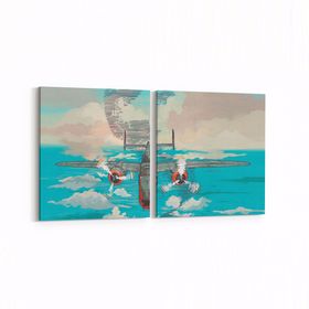 Olla 12266K2Y Araç Görseli Kare 2 Parça Yatay 65x30 cm Kanvas Tablo