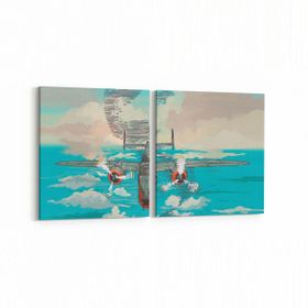 Olla 12266K2Y Araç Görseli Kare 2 Parça Yatay 65x30 cm Kanvas Tablo