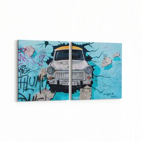 Olla 12286K2Y Araç Görseli Kare 2 Parça Yatay 65x30 cm Kanvas Tablo