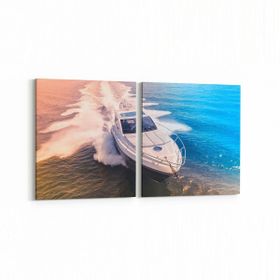 Olla 12324K2Y Araç Görseli Kare 2 Parça Yatay 65x30 cm Kanvas Tablo