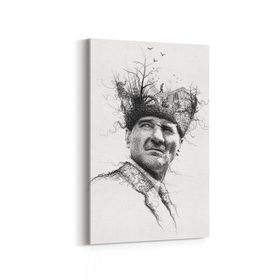 Olla 12405D Mustafa Kemal Atatürk Dikey 20x30 cm Kanvas Tablo