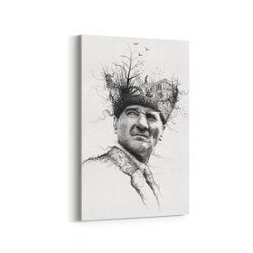 Olla 12405D Mustafa Kemal Atatürk Dikey 20x30 cm Kanvas Tablo