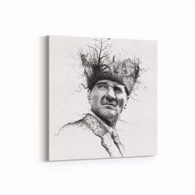 Olla 12405K Mustafa Kemal Atatürk Kare 25x25 cm Kanvas Tablo