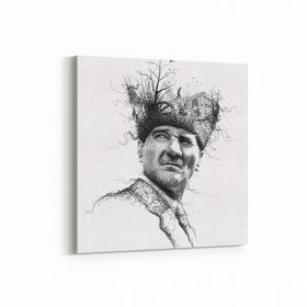 Olla 12405K Mustafa Kemal Atatürk Kare 25x25 cm Kanvas Tablo