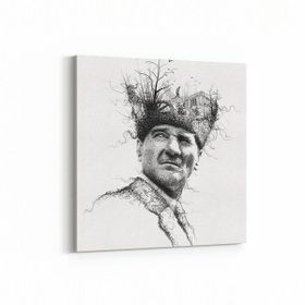 Olla 12405K Mustafa Kemal Atatürk Kare 25x25 cm Kanvas Tablo