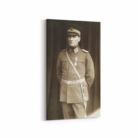 Olla 12408DD Mustafa Kemal Atatürk Dikey Dar 30x60 cm Kanvas Tablo