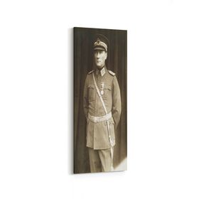 Olla 12408DI Mustafa Kemal Atatürk Dikey İnce 30x90 cm Kanvas Tablo
