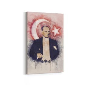 Olla 12409D Mustafa Kemal Atatürk Dikey 20x30 cm Kanvas Tablo