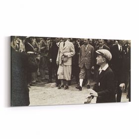 Olla 12410YD Mustafa Kemal Atatürk Yatay Dar 60x30 cm Kanvas Tablo