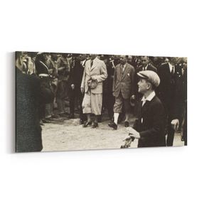 Olla 12410YD Mustafa Kemal Atatürk Yatay Dar 60x30 cm Kanvas Tablo