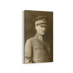 Olla 12412DD Mustafa Kemal Atatürk Dikey Dar 30x60 cm Kanvas Tablo