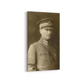 Olla 12412DD Mustafa Kemal Atatürk Dikey Dar 30x60 cm Kanvas Tablo