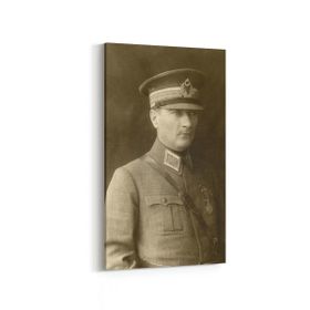 Olla 12412DD Mustafa Kemal Atatürk Dikey Dar 30x60 cm Kanvas Tablo