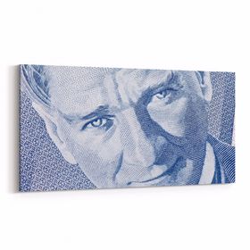 Olla 12416YD Mustafa Kemal Atatürk Yatay Dar 60x30 cm Kanvas Tablo
