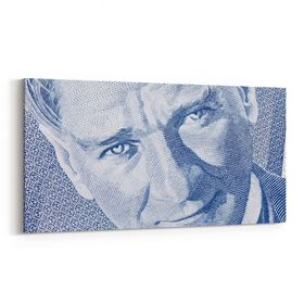 Olla 12416YD Mustafa Kemal Atatürk Yatay Dar 60x30 cm Kanvas Tablo