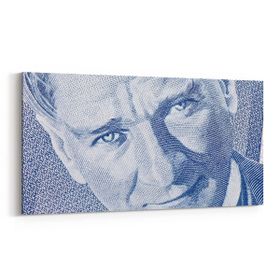 Olla 12416YD Mustafa Kemal Atatürk Yatay Dar 60x30 cm Kanvas Tablo