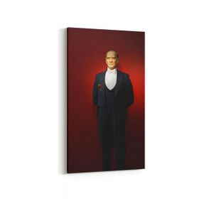 Olla 12419DD Mustafa Kemal Atatürk Dikey Dar 30x60 cm Kanvas Tablo