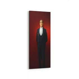 Olla 12419DI Mustafa Kemal Atatürk Dikey İnce 30x90 cm Kanvas Tablo