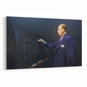 Olla 12420Y Mustafa Kemal Atatürk Yatay 30x20 cm Kanvas Tablo