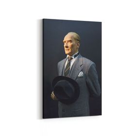 Olla 12421D Mustafa Kemal Atatürk Dikey 20x30 cm Kanvas Tablo