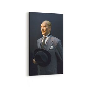 Olla 12421DD Mustafa Kemal Atatürk Dikey Dar 30x60 cm Kanvas Tablo