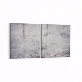 Olla 12454K2Y Beton Görseli Kare 2 Parça Yatay 65x30 cm Kanvas Tablo