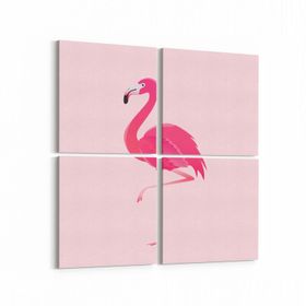 Olla 12699K4 Çocuk Odası Görseli 4 Parça 65x65 cm Kanvas Tablo