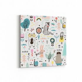 Olla 12701K Çocuk Odası Görseli Kare 25x25 cm Kanvas Tablo