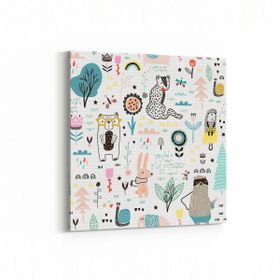 Olla 12701K Çocuk Odası Görseli Kare 25x25 cm Kanvas Tablo