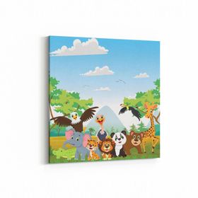 Olla 12706K Çocuk Odası Görseli Kare 25x25 cm Kanvas Tablo