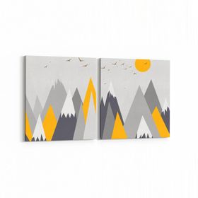 Olla 12708K2Y Çocuk Odası Görseli 2 Parça Yatay 65x30 cm Kanvas Tablo