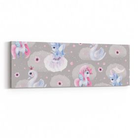 Olla 12714YI Çocuk Odası Görseli Yatay İnce 90x30 cm Kanvas Tablo