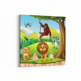 Olla 12716K Çocuk Odası Görseli Kare 25x25 cm Kanvas Tablo